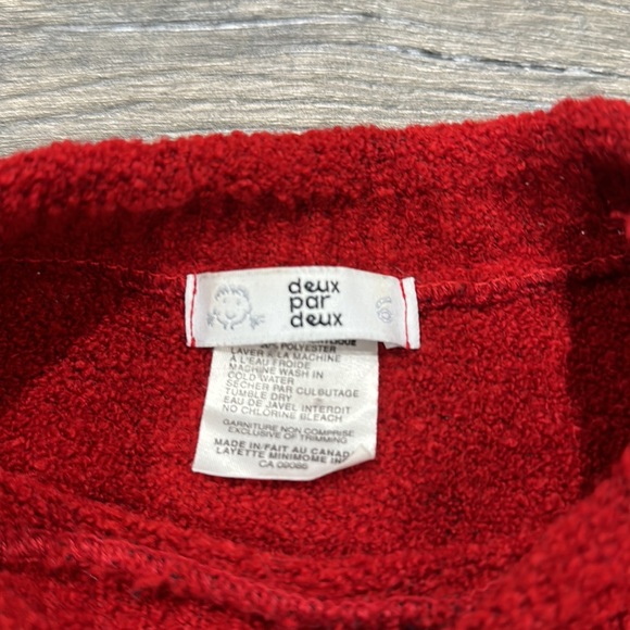 • Deux Par Deux • Kids / Girls Long Sleeve Knit Dress Dog with Hearts on the 6 - Picture 2 of 4